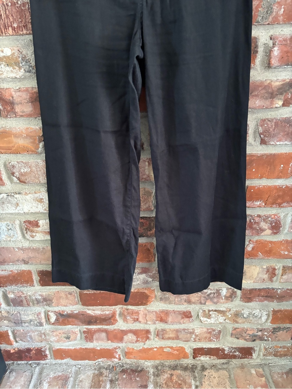 Maeve Anthropologie Colette Wide Leg Crop Pants Black Linen Cotton Blend, 25 - Picture 4 of 9